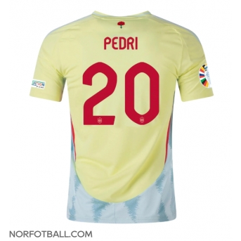 Billige Fotballdrakt Spania Pedri Gonzalez #20 Replika Bortedrakt EM 2024 Kortermet